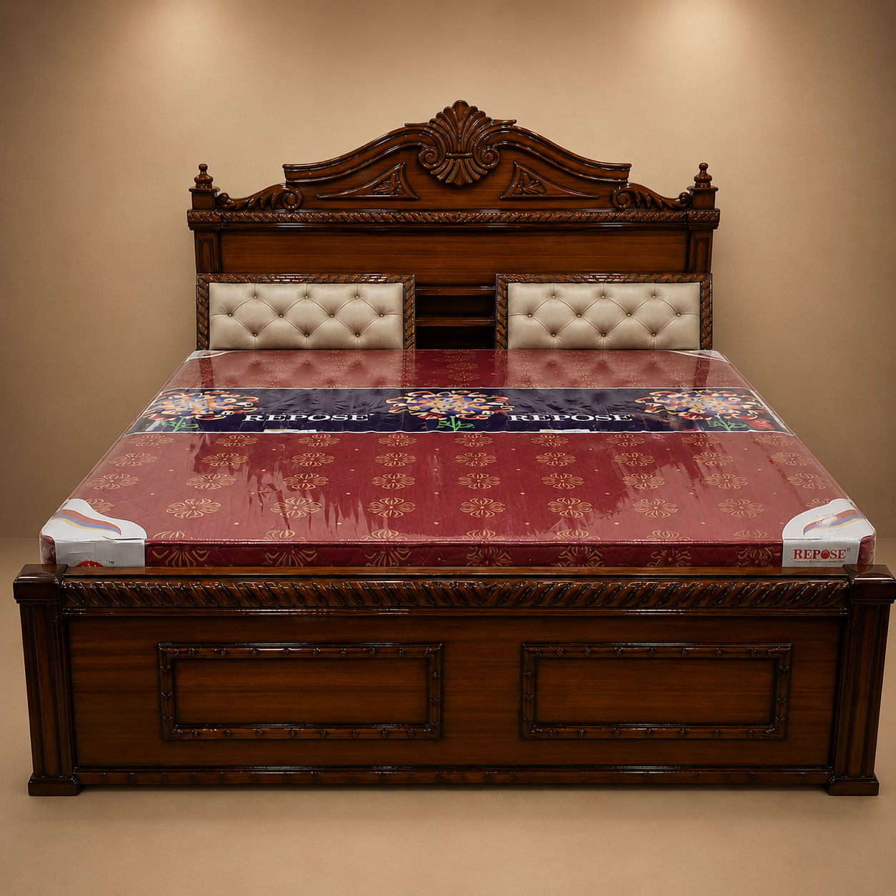 Modern Wooden Double Bed for Bedroom