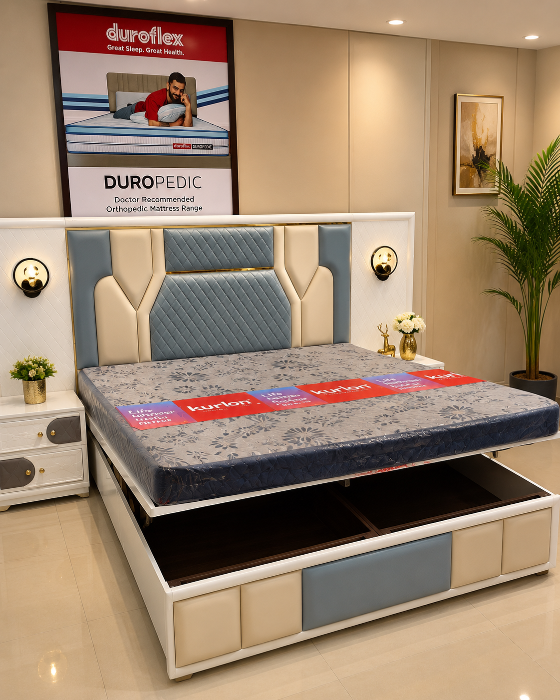 Space Saving Bed with Storage Drawers
