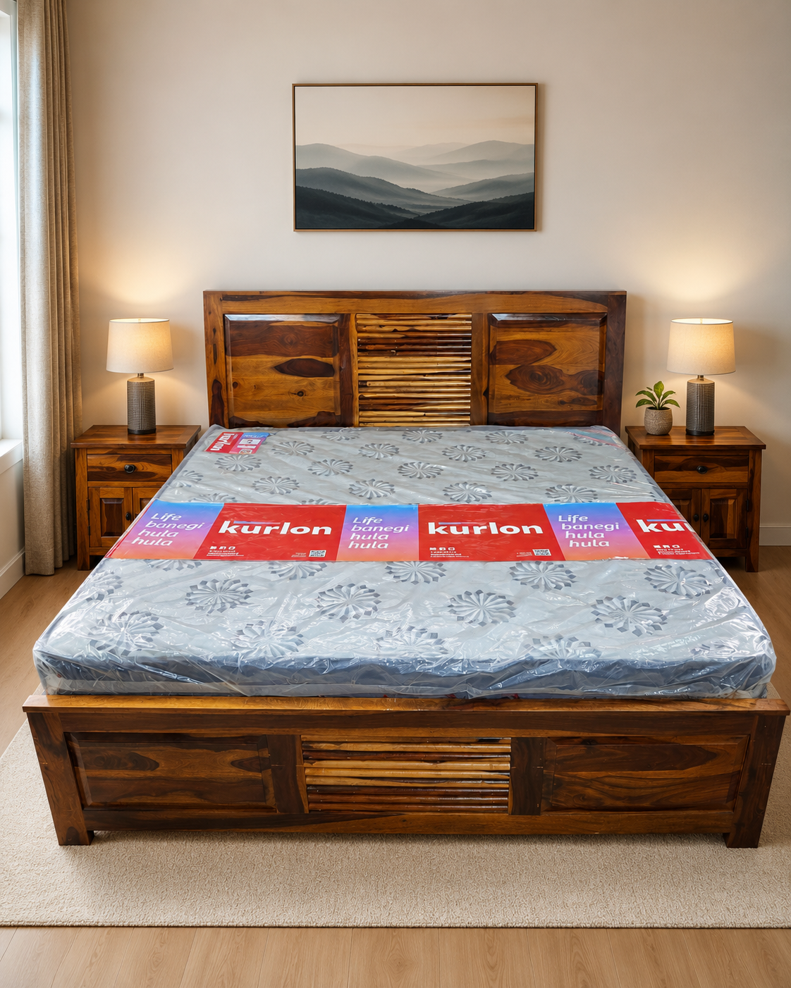 Stylish Wooden Bed for Home Interior