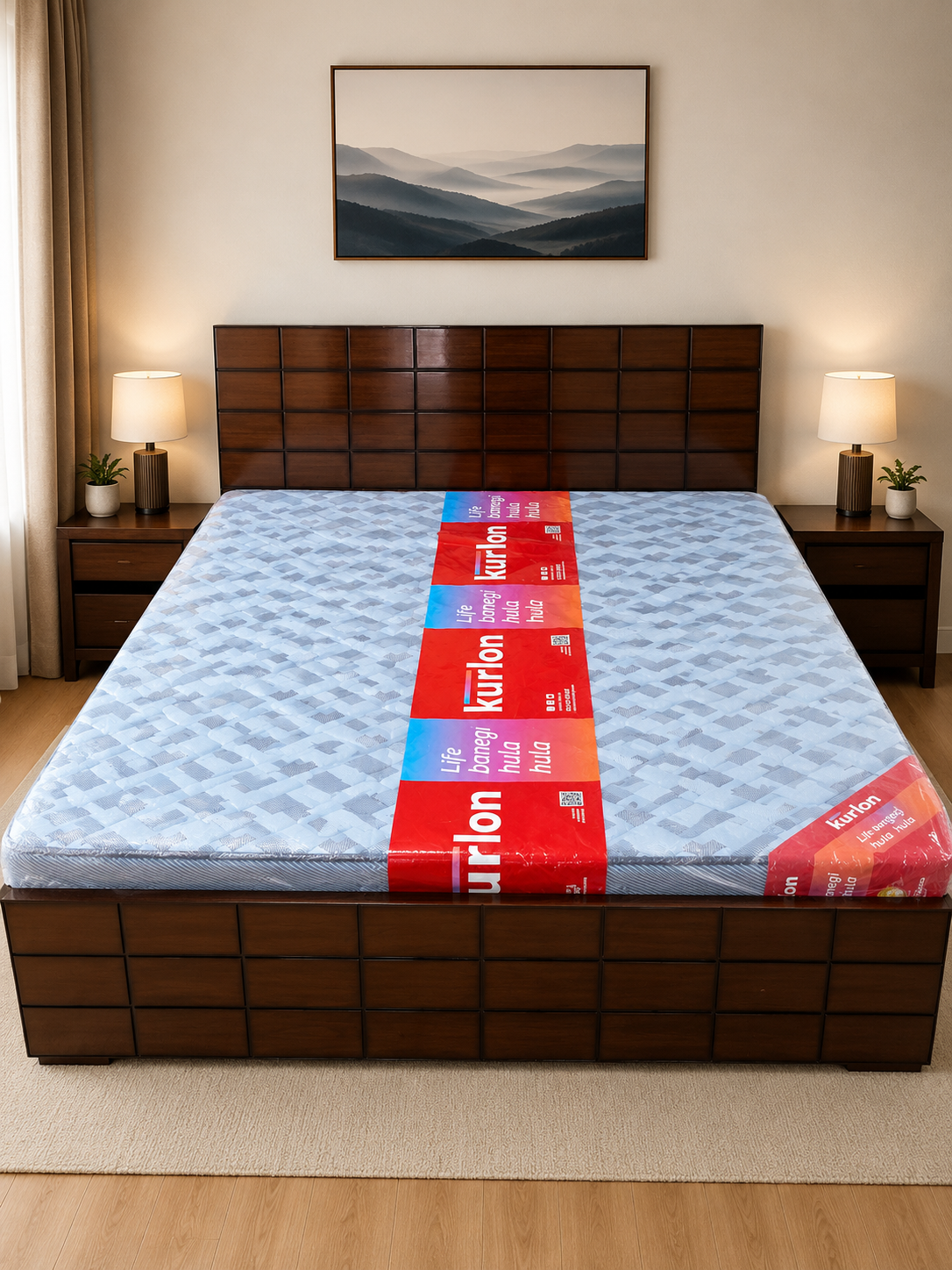 Comfortable Double Bed for Family Bedroom